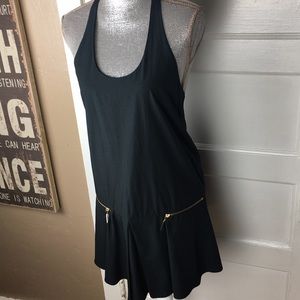 BIRD halter style black dress